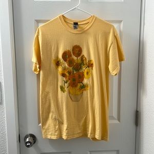 Gildan “Sunflowers” by Vincent Van Gogh Short Sleeve T-Shirt